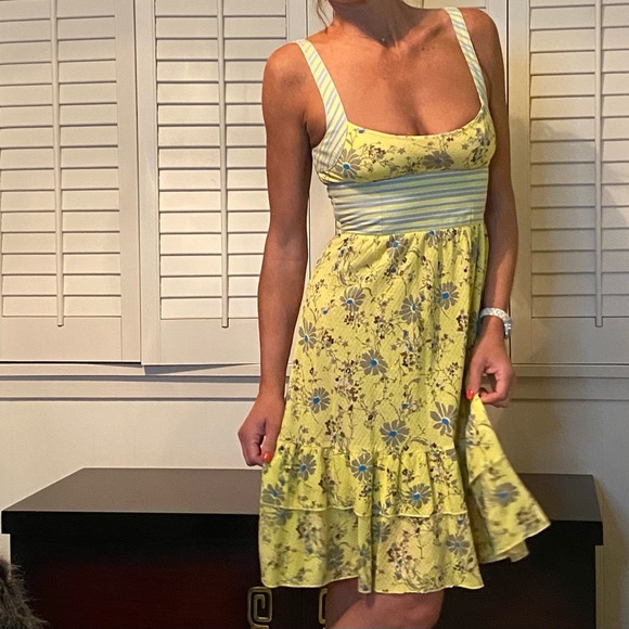 Free People mid-length yellow dress - Picture 2 of 15